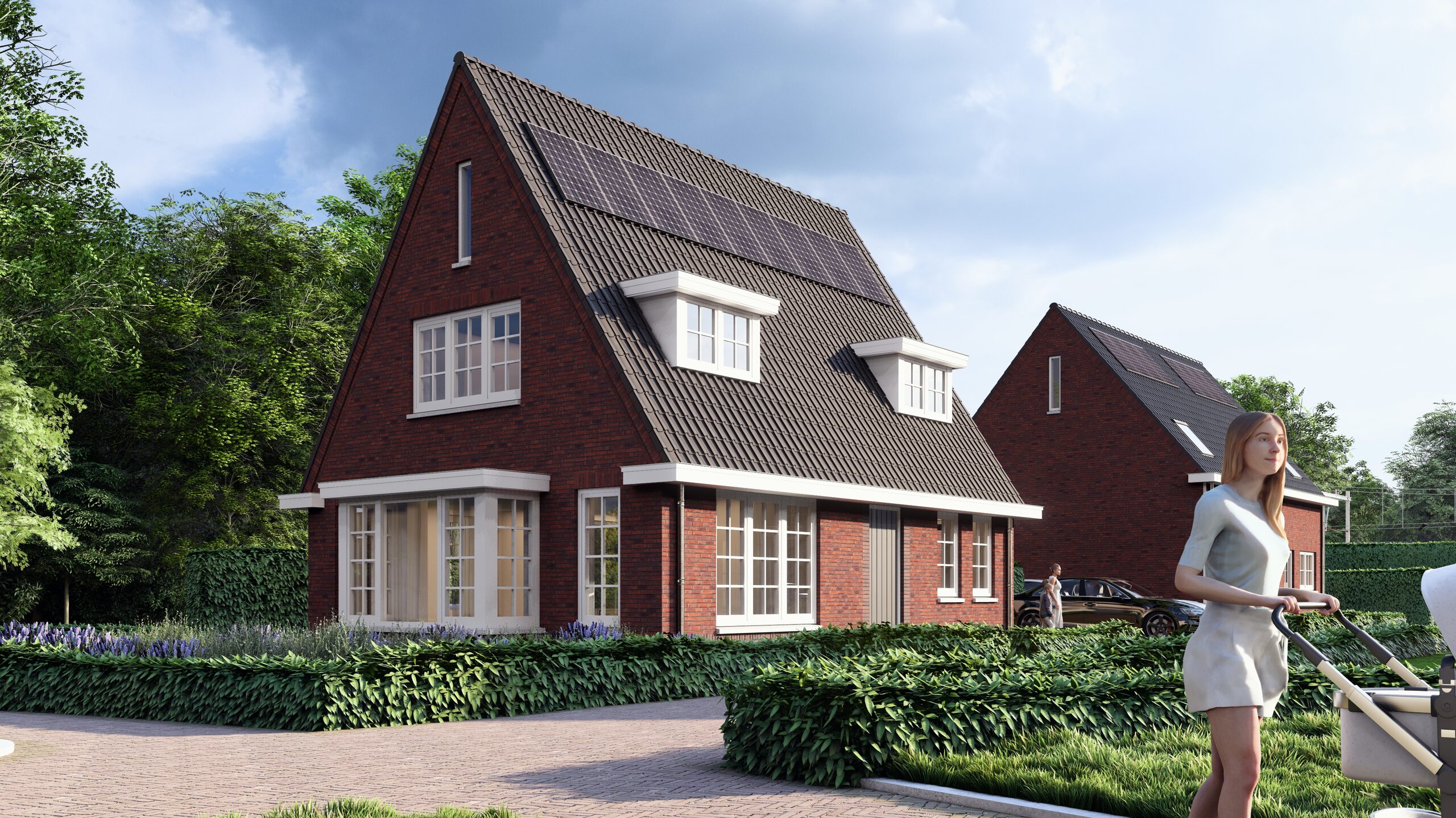 Vrijstaande woning met tuin aan de voorzijde